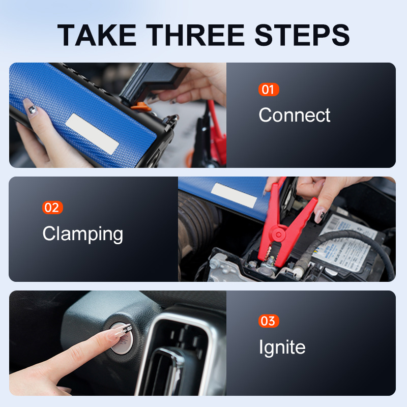 [Ts03] Cross-Border Car Emergency Starting Power Supply and Air Pump All-In-One Jump Starter Multifunctional Portable Battery Booster