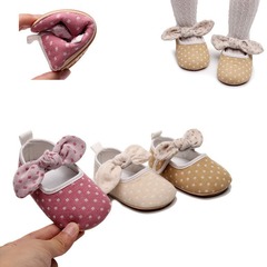 2023秋季新款寶寶學步鞋蝴蝶結防滑室內鞋嬰兒鞋可愛公主鞋童鞋