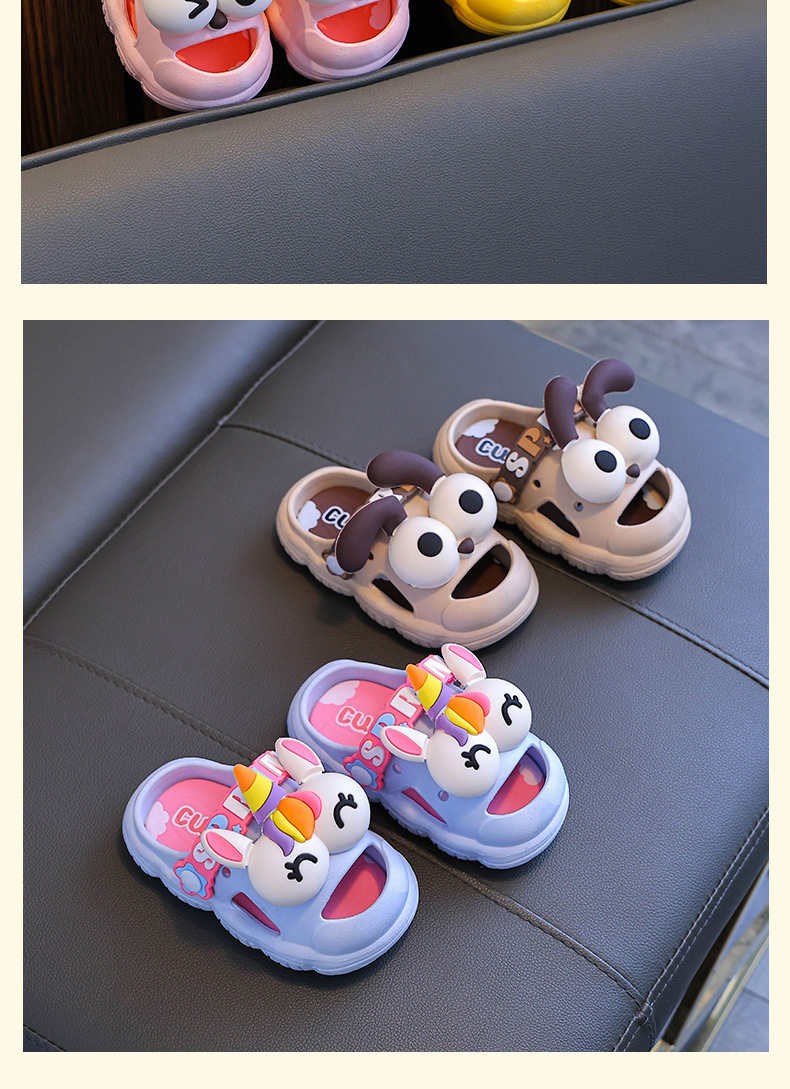 Barn clogs cartoon sandaler halkfria badtofflor för barn_voghion.com