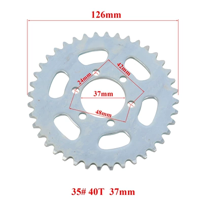 Electric Scooter 40-Tooth 60-Tooth 65-Tooth 75-Tooth Mini Motorcycle 35 Model Gear Chain Sprocket Chainring (Motorcycle engine and accessories) - 35-model-40t-sprocket