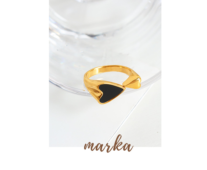 Fashionable And Versatile Simple Heart Print Ring For Women Instagram Style Simple And Fashionable Double Love Creative Ring_voghion.com