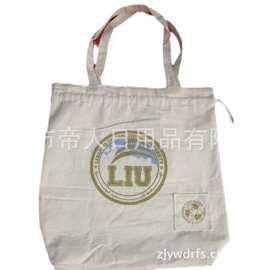 工厂定-做帆布束口手提袋棉布袋帆布手提袋购物袋单肩包加印logo