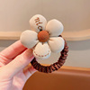 Children's hair rope with bow, ponytail, flowered, no hair damage