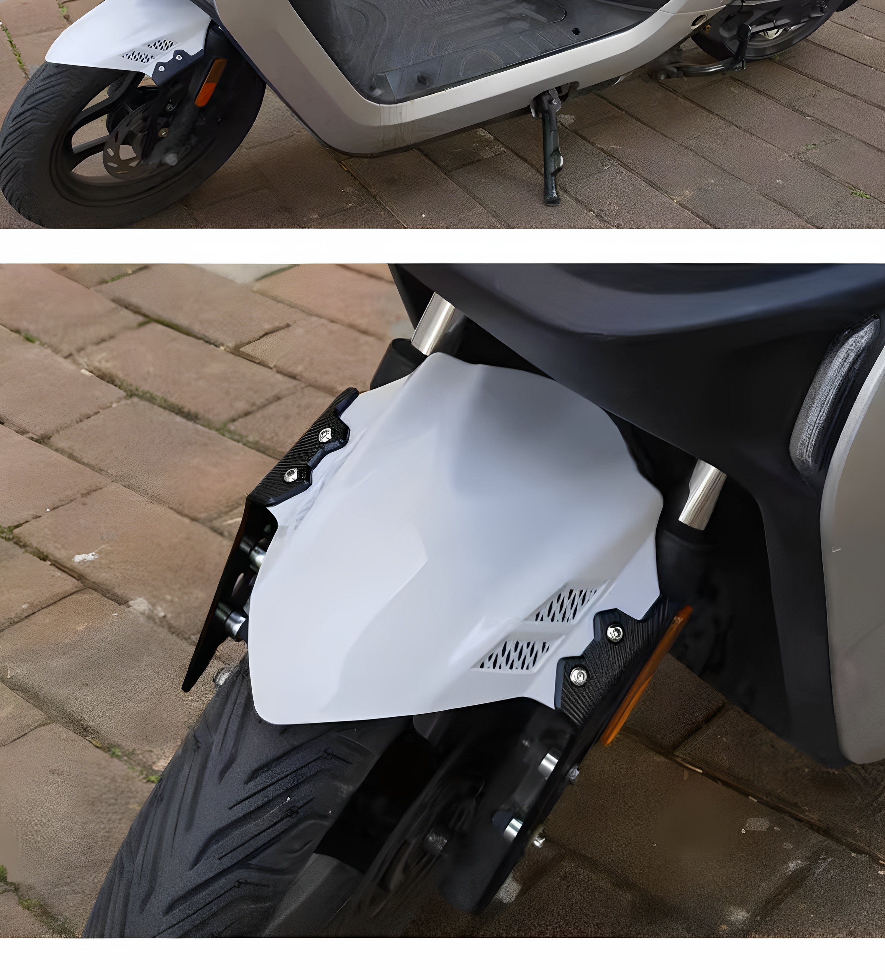 Ba Feng Te front mudguard aluminum alloy bracket is suitable for modification of the front mudguard of the Niu No. 9 electric motorcycle