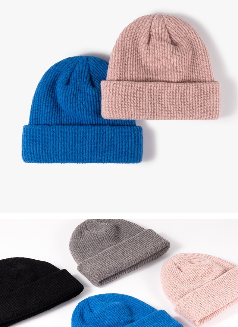 Unisex Gender Unisex Simple Style Solid Color Eaveless Wool Cap