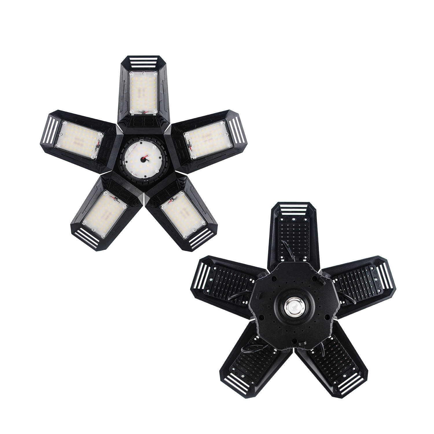 源头工厂私模LED车库灯折叠铝材叶E27E26专用仓库雷达感应工矿灯