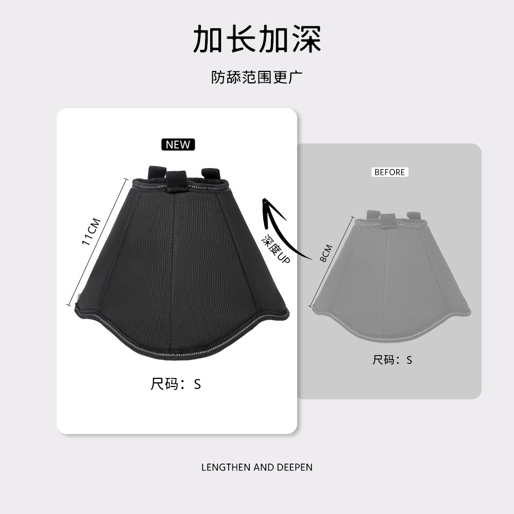 Exclutivo transfronterizo para el collar anti-lamido y anti-mordida después de la esterilización del anillo de Elizabeth, engrosamiento de la cabeza del perro, collar para mascotas al por mayor