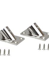 45度22mm 25mm方底圆管座 316精铸不锈钢 船用游艇用五金配件