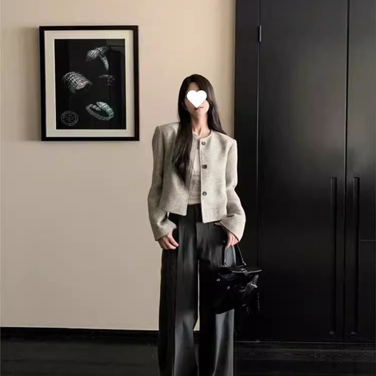 复古小香风外套女春秋高级感名媛千金小个子休闲显瘦短款上衣开衫|undefined