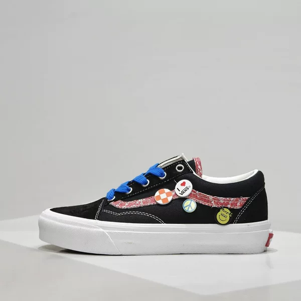 Cross-border exclusive Skool 36 low-top sneakers, retro pearl-studded suede patchwork design, unisex casual canvas shoes