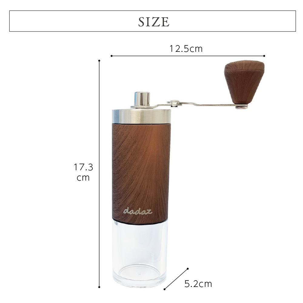 Bean grinder wood grain hand grinder stainless steel grinder hand ground coffee beans cross-border wood grain portable home new