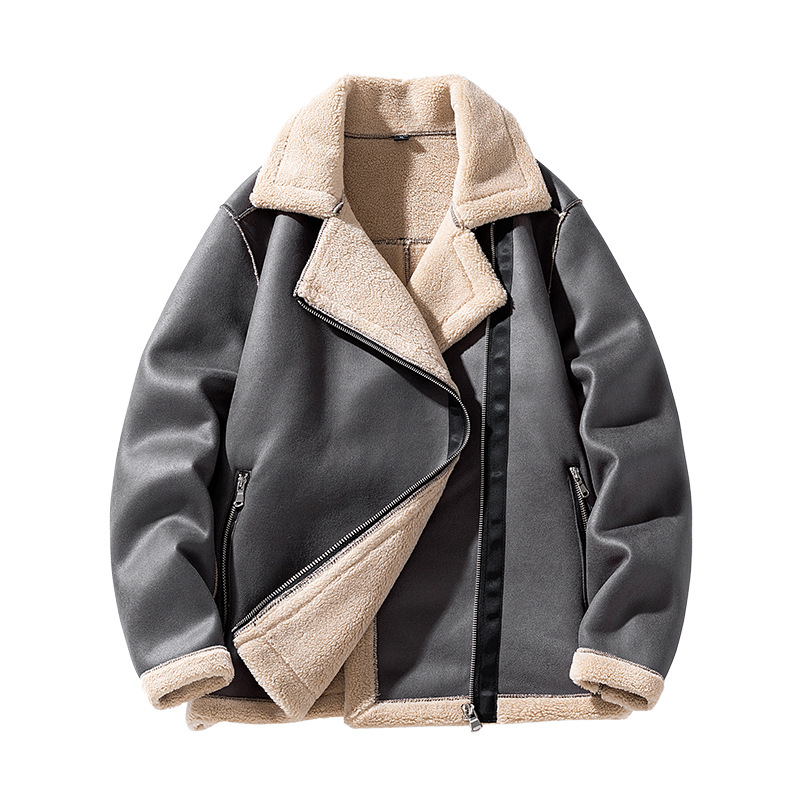 Men's Clothing Autumn And Winter New Deerskin Jacket Men's Lightweight Warm Men's Down Cotton Jacket Lambskin Jacket Trend_voghion.com