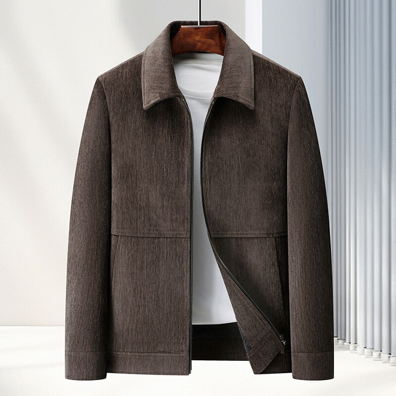 [Main Push Explosions] Spring and Autumn New Men's Jacket Lapel Casual Jacket Middle-aged Jacket