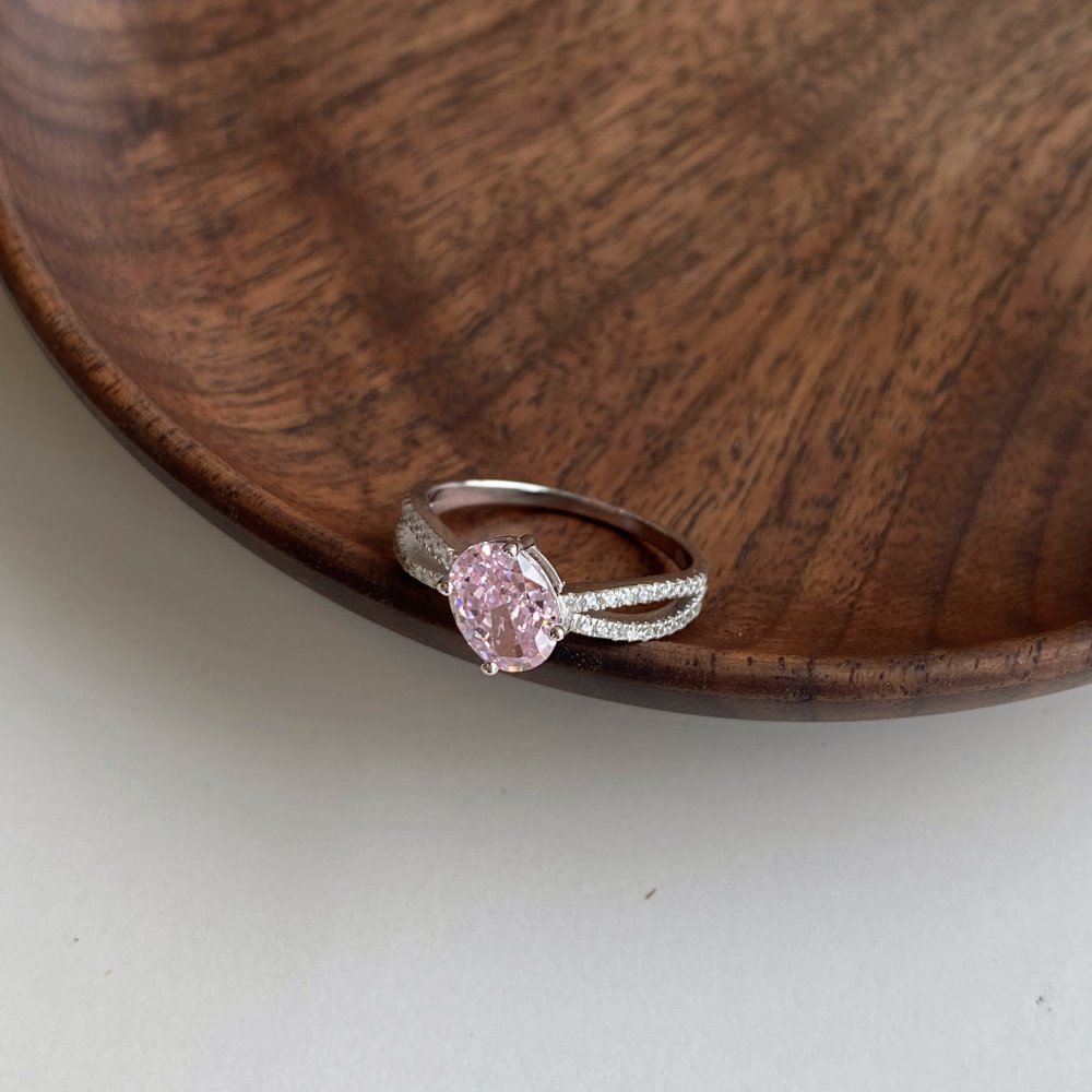 Fashion Geometric Sterling Silver Plating Zircon Rings 1 Piece