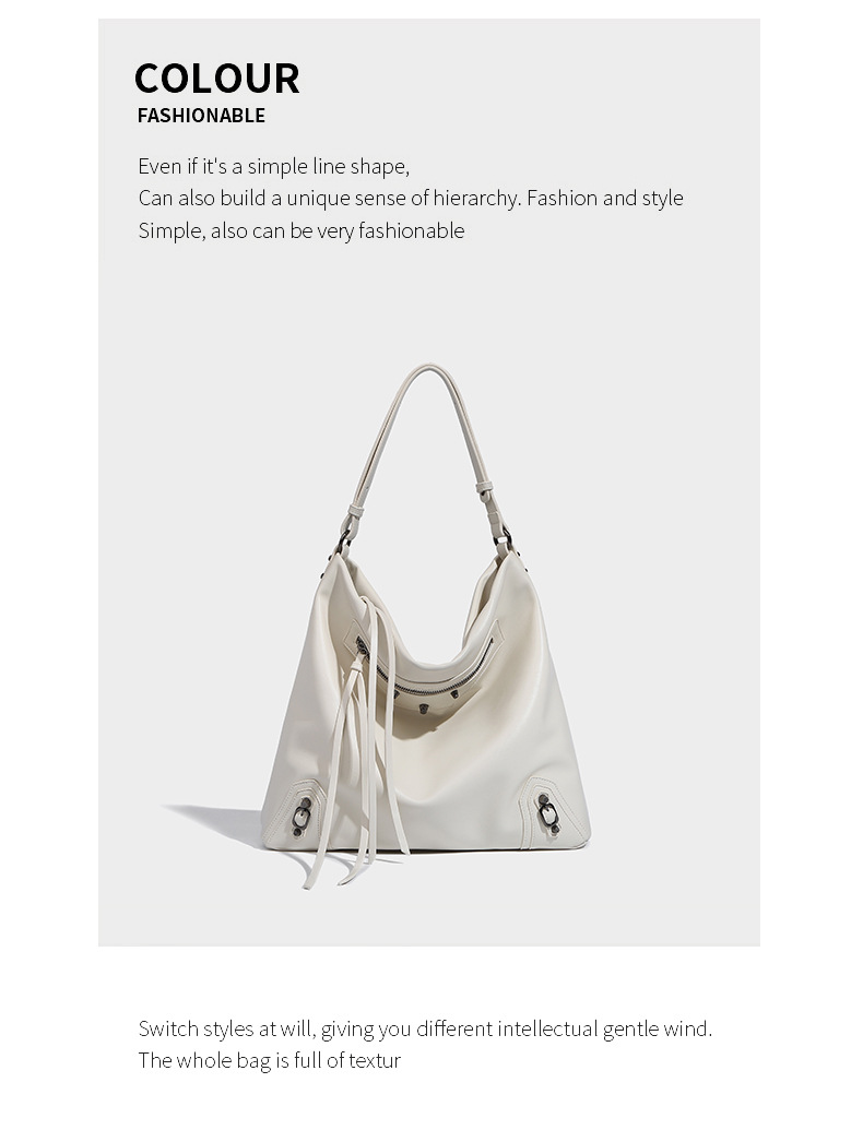 2024 New Casual Tote Style Versatile Handbag Commuting Large Capacity One Shoulder Women's Bag_voghion.com