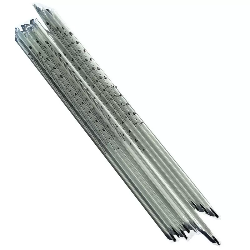 水银温度计玻璃棒温度表30CM0-50/100/200/白棒300/360度测温精准