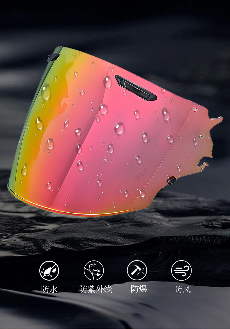Suitable for Arai Vz-Ram Cycling Half Helmet Three-Quarter Motorcycle Sun Protection Color Changing Mask Helmet Lens