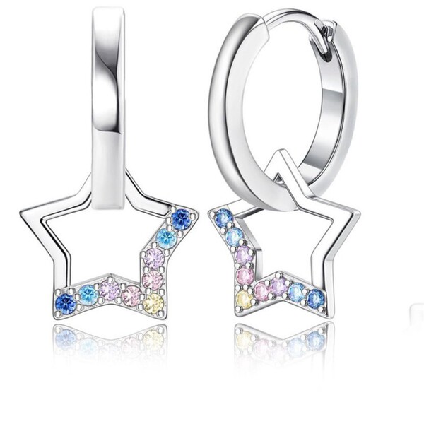 Fashionable universal design earrings with zircon