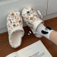 2025 Printed Hole Shoes Women's Cartoon Cute Graffiti Non-slip Dung Sense Outwear Soft Bottom Drifting Sandals for Women