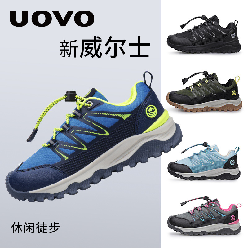 Uovo Kidsren's Hiking Shoes 2026 Spring and Autum New Outdoor Non-Slip Breathable Hiking Shoes for Older Kidsren Boys' Sports Shoes