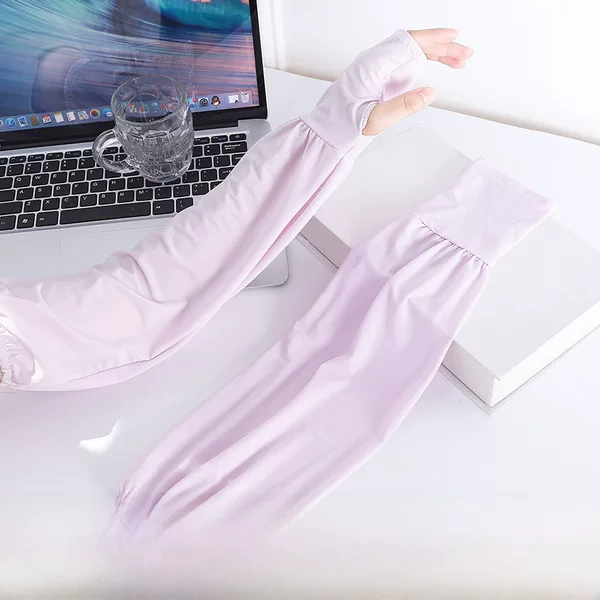 SR Ice Sleeve Men's and Women's plus size Loosen Summer Sun Protection UV Protection Hand Sleeve Breathable Thin Ice Silk Sleeve