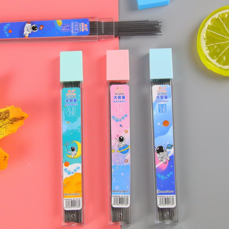 Minas para Lápiz Mecánico 2B de 0.5mm para Escritura