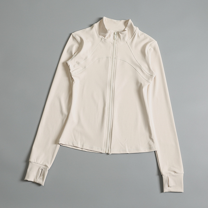 여성 슬림핏 슬리밍 러닝 트레이닝 피트니스 카디건 2024 새로운 통기성 요가 최고 가을