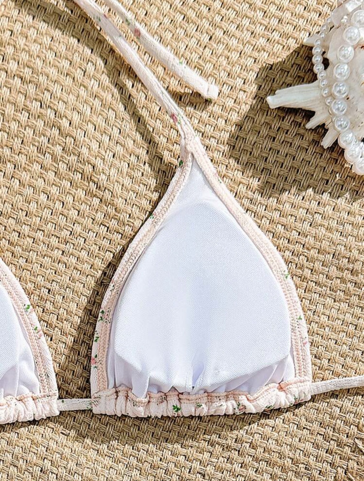 Women's Clothing Style Women's Bikini Swimsuit High-End Floral Print Halter Neck Tie-Up Sexy Swimwear For Hot Springs And Vacations_ecoleips.com