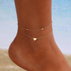 Beach ankle bracelet heart-shaped, suitable for import, European style