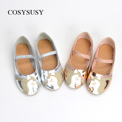 外貿跨境女童單鞋兒童公主韓版2021新款children卡通豆豆鞋shoes
