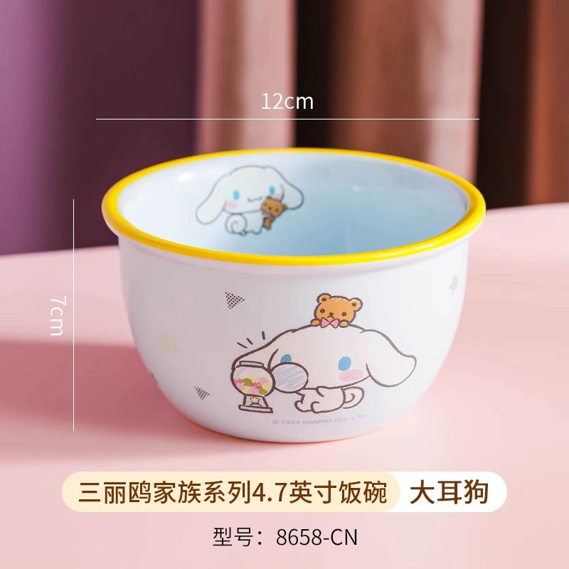 Керамическая посуда (Sanrio) 4,7" чашка для риса, дизайны Hello Kitty, My Melody, Kuromi