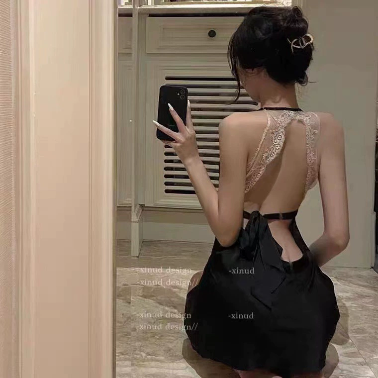 Сексуальные пижамы в стиле интернет-знаменитостей, женские кружевные пижамы с ресницами, горячее искушение, пижамы с низким вырезом, Pure Desire 3057