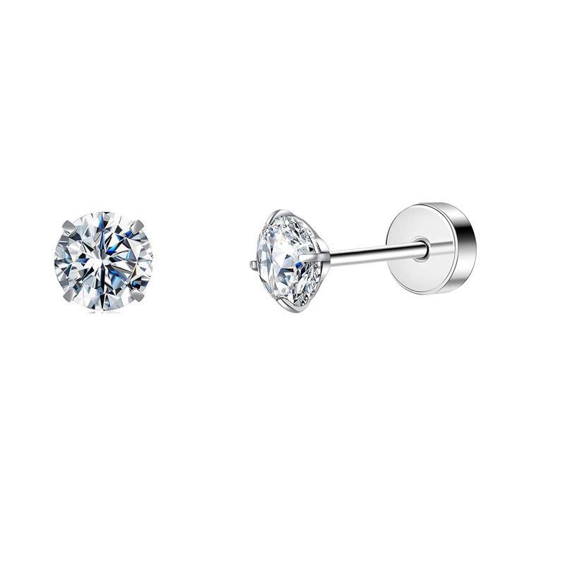 16G labret stud size and finish detail
