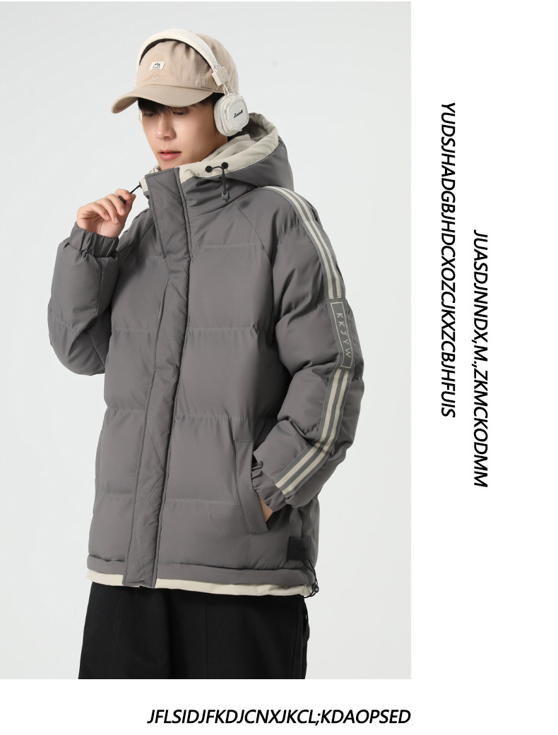 Men's Thickened Cotton Padded Jacket Loose Fit Oversized Coat_voghion.com