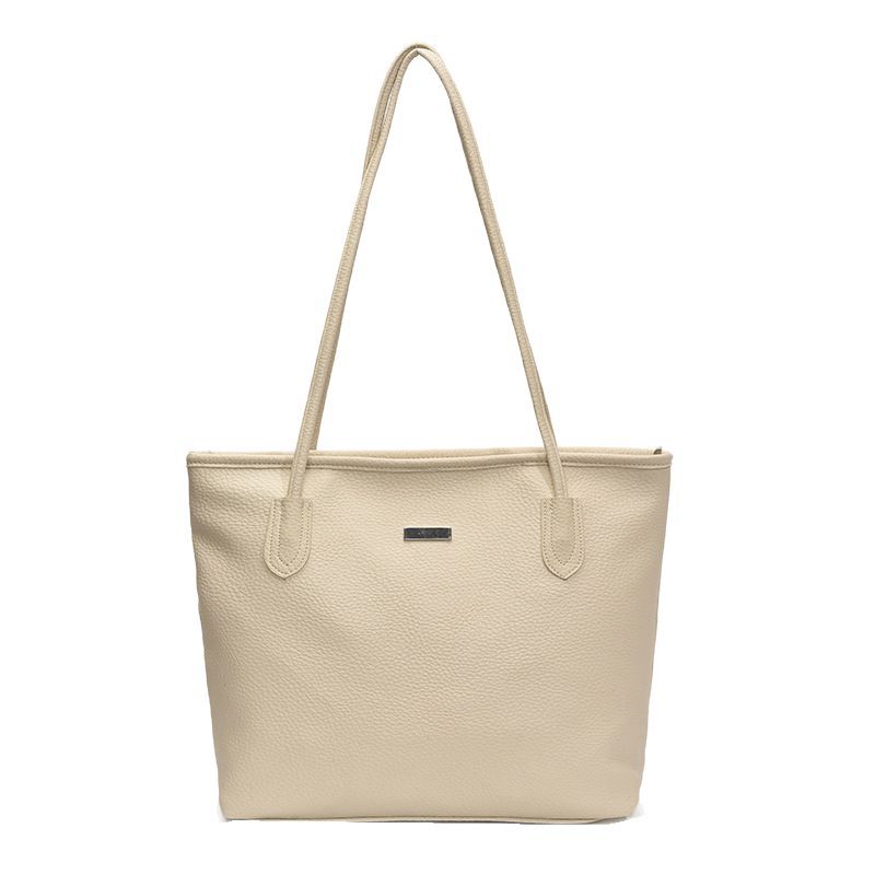 Nuevo bolso de gran capacidad de primavera en 2025 Bolso de hombro de color sólido casual popular de este año Bolso de mujer Tote de axila de estilo occidental