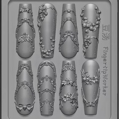 高透明ネイルアートシリコーンモールドフレンチ蔓花弓ネイルアートモールドネイルデコレーション diy マニキュアツール