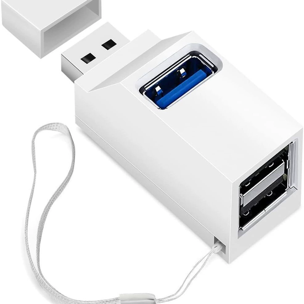 Мини-сирена портативная 3-портовая USB 3.0 быстрая док-станция, автомобильный USB-хаб-разветвитель