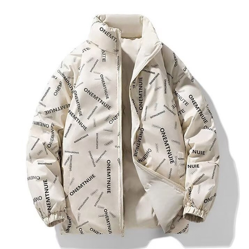 American-Style Reversible down Cotton Jacket for Men and Women, New Autumn and Winter Trendy Brand, Versatile, Loose, Thickened, Warm Cotton Coat