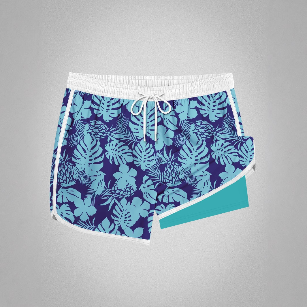 Yaz Yeni Hızlı Kuruyan Üç Parçalı Şort, Bol Günlük Mayo, Açık Hava Erkek Açık Hava Plaj Pantolonu_voghion.com