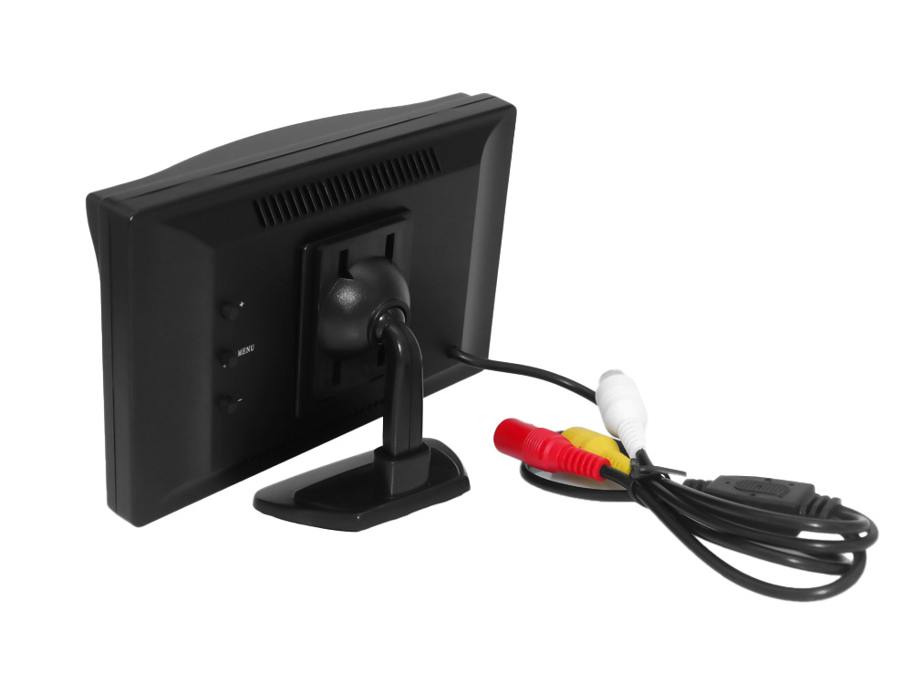 Wide Voltage Range 12-24V Visual Reversing Video Image Hd Car Display Monitor 5inch Desktop Suction Cup Monitor
