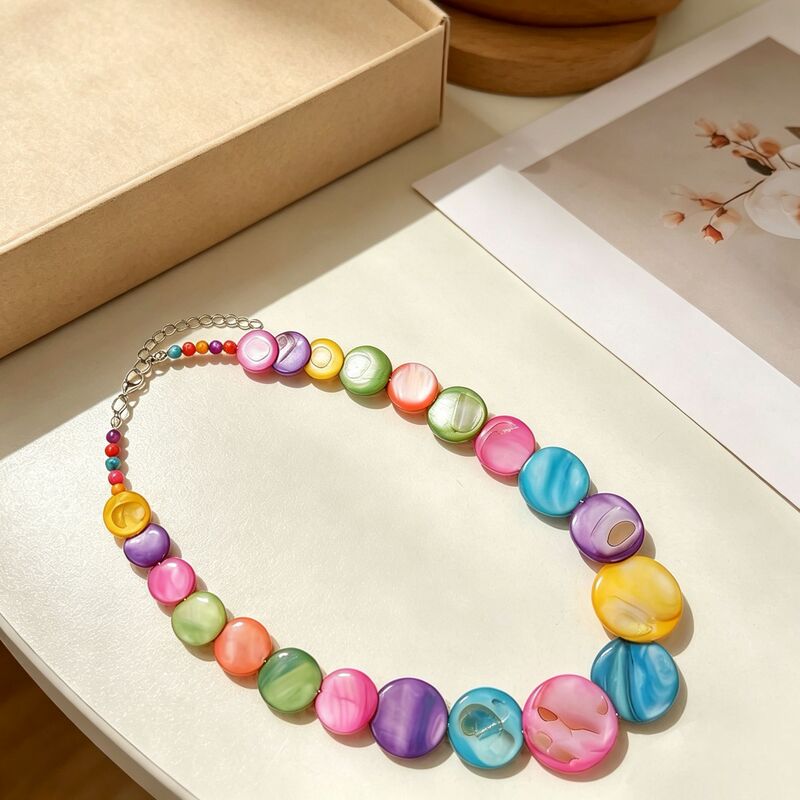 Amazon's New Beach-Style Colorful Shell Necklace, Creative and Exaggerated Clavicle Chain, High-End Handmade Jewelry Amazon's New Beach-Style Colorful Shell Necklace, Creative and Exaggerated Clavicle Chain, High-End Handmade Jewelry
