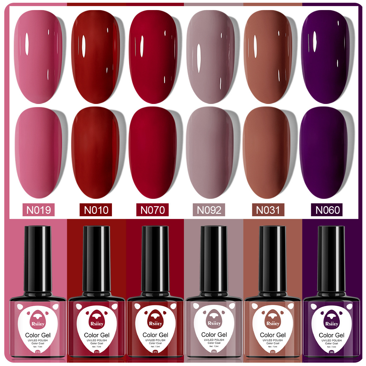 6 colores esmalte de uñas pegamento fototerapia embotellada color popular pintado brillante ojo de gato pegamento UV fototerapia pegamento esmalte de uñas traje de pegamento