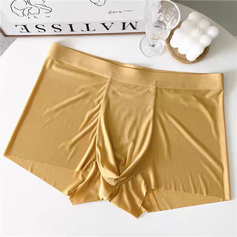 8103 # inventario marca de cola de seda de hielo hombre sin marcas pantalones íntimas ultra delgadas transpirables cuadrangulares pantalones simples de alta calidad