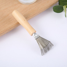 梳子清洁器木质手柄钢丝刷清洁工具家用刷子清洁爪梳清洁顺发刷