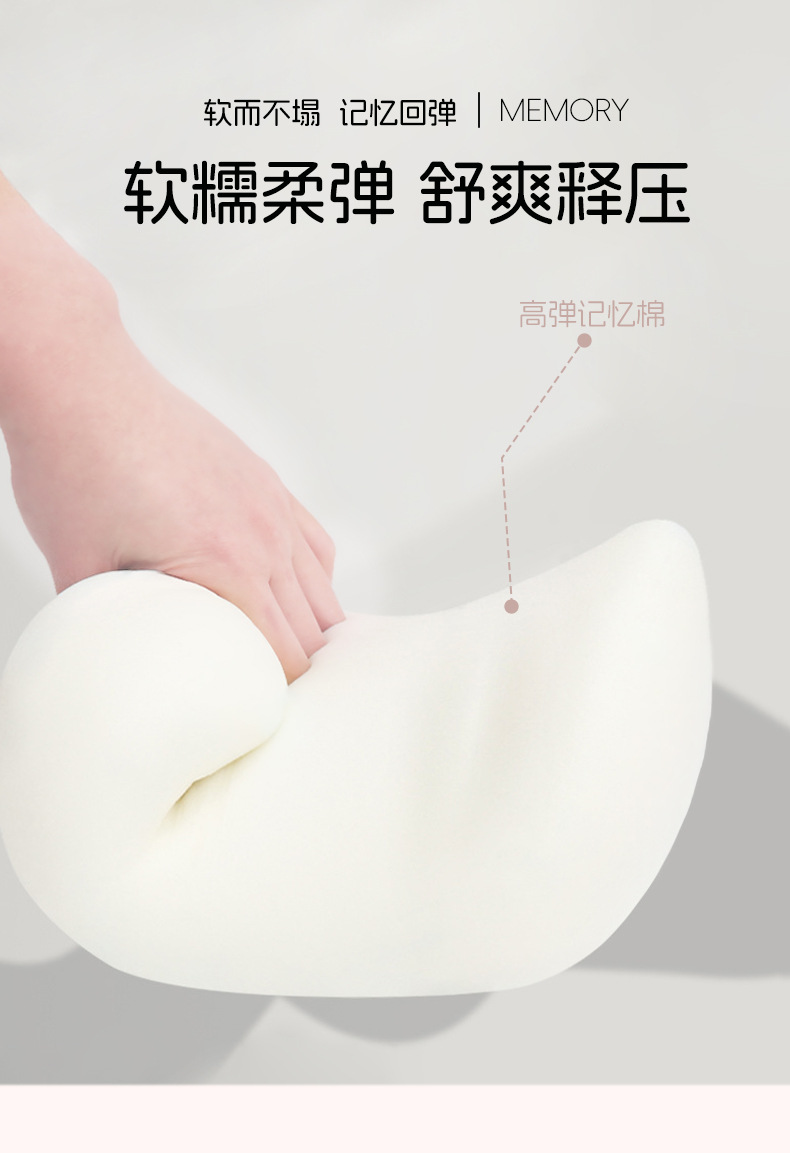 Manufacturer Customized Car Headrest and Lumbar Support Memory Foam Car Lumbar Support Pillow New Product Winter Comfortable Car Cushion