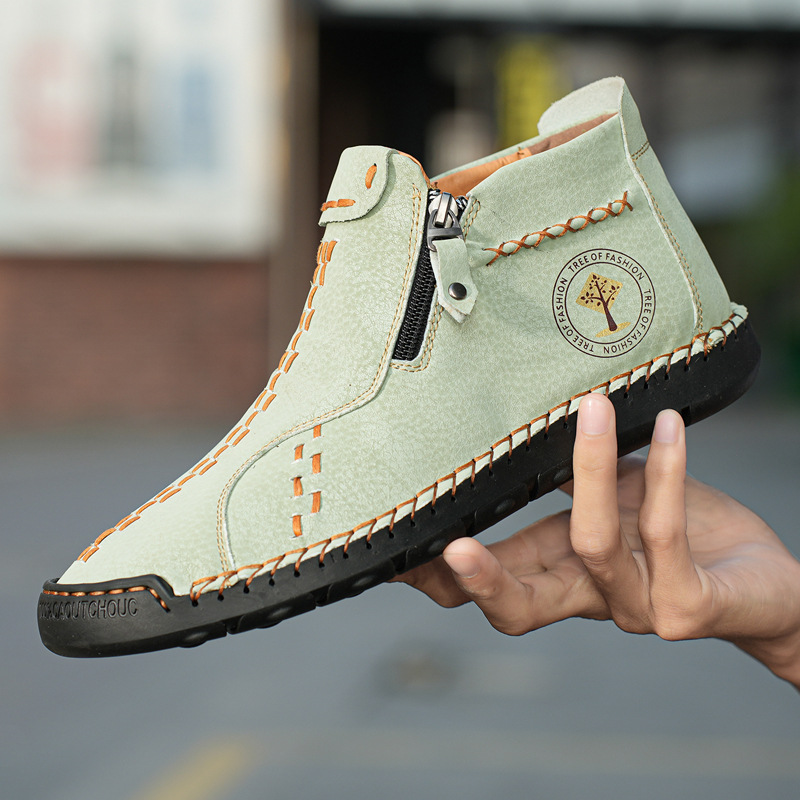 Ten Billion Mori Tree Martins Men's Shoes 2024 Autumn New High-top Platform Shoes Men's Fashion Mountaineering Outdoor Workwear Boots