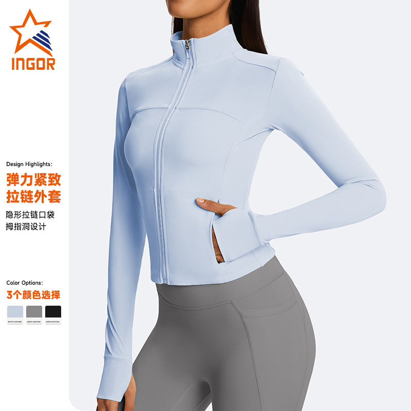 Autumn and Winter New Yoga Sports Jacket Slim Outer Wear Tight Sports Top Training Running Fitness Clothing Jacket for Women Autumn and Winter New Yoga Sports Jacket Slim Outer Wear Tight Sports Top Training Running Fitness Clothing Jacket for Women