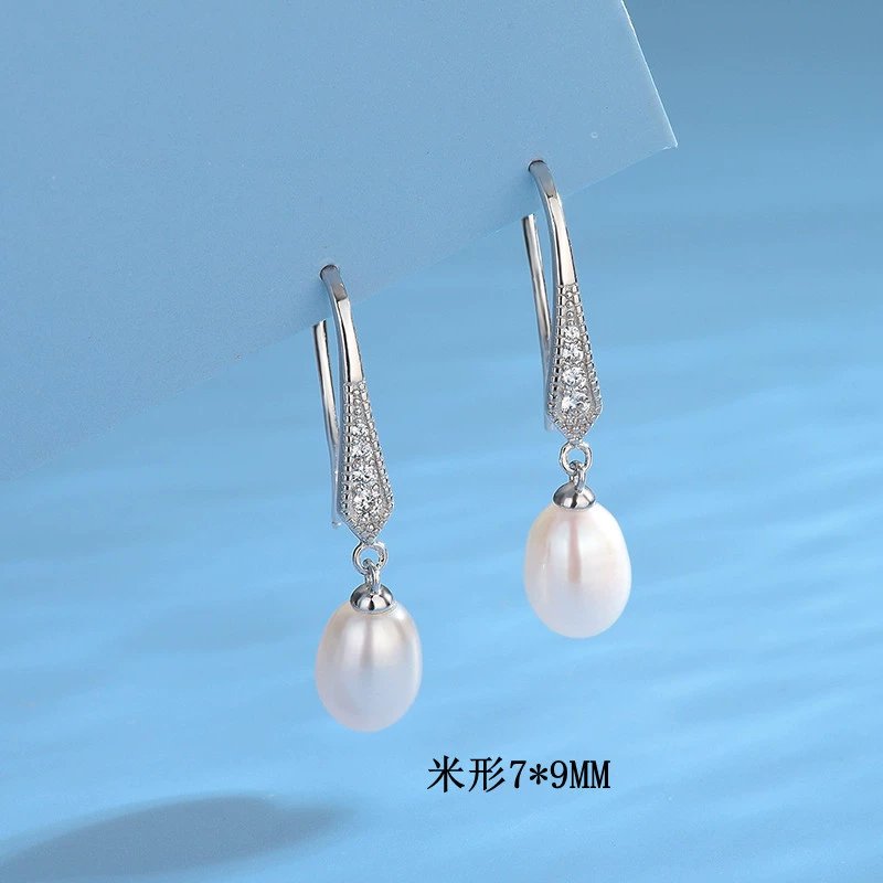 Серебряные серьги из жемчуга, аксессуар, образец 925 пробы, европейский стиль, стиль высокого качества, оптовые поставки