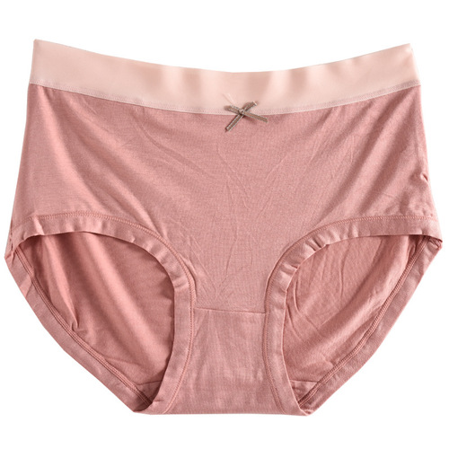 Factory direct sales Modal mid-waist underwear women's large size fat MM youth summer thin seamless edge briefs pantyhose