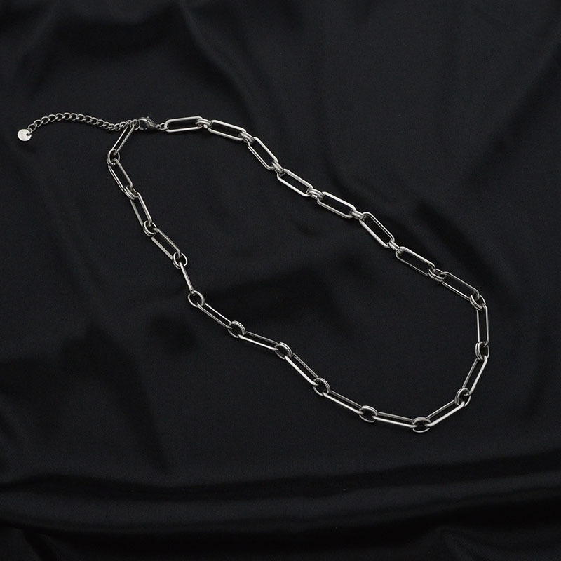 Fashion Geometric Thick Chain Titanium Steel Necklace display picture 5